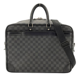 ルイ・ヴィトン LOUIS VUITTON ポルト ドキュマン・ヴォワイヤージュGM N41123 ブラック　シルバー金具 ダミエ・グラフィット メンズ ブリーフケース