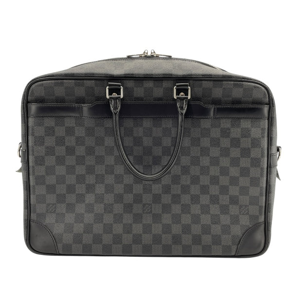 ルイ・ヴィトン LOUIS VUITTON ポルト ドキュマン・ヴォワイヤージュGM N41123 ブラック　シルバー金具 ダミエ・グラフィット メンズ ブリーフケース
