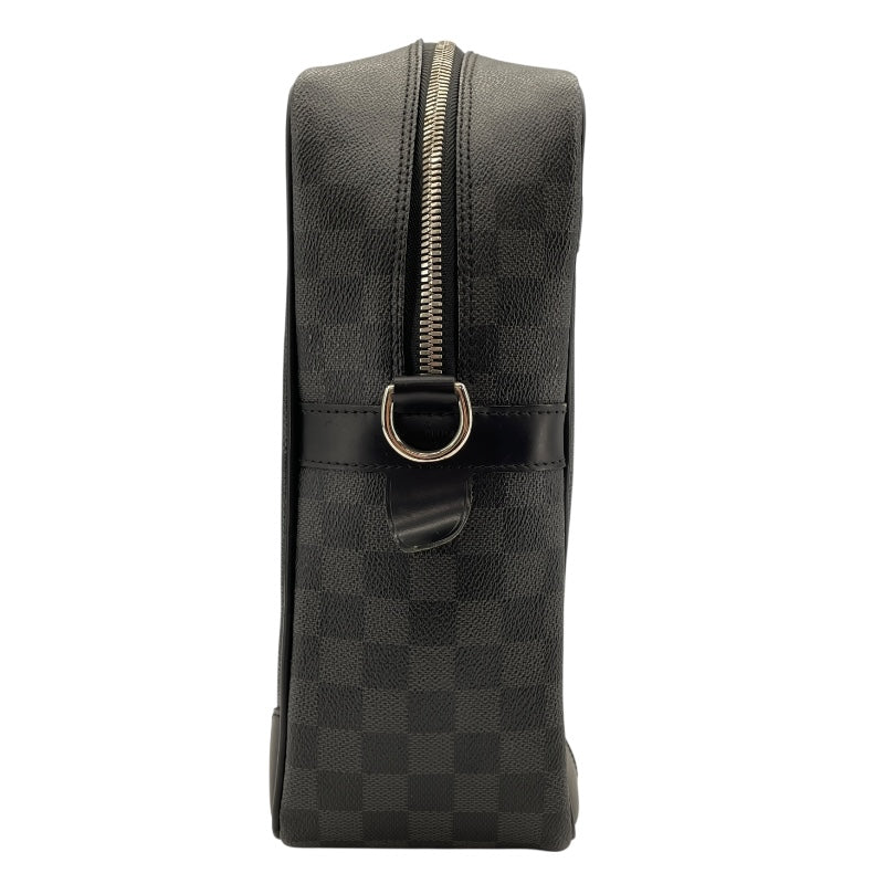 ルイ・ヴィトン LOUIS VUITTON ポルト ドキュマン・ヴォワイヤージュGM N41123 ブラック　シルバー金具 ダミエ・グラフィット メンズ ブリーフケース