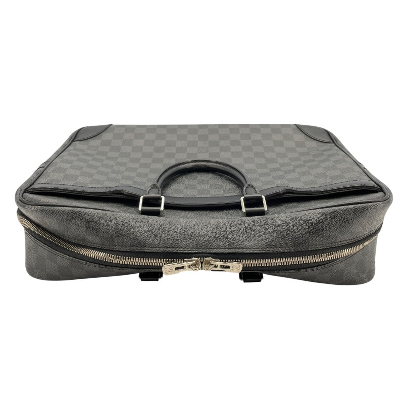 ルイ・ヴィトン LOUIS VUITTON ポルト ドキュマン・ヴォワイヤージュGM N41123 ブラック　シルバー金具 ダミエ・グラフィット メンズ ブリーフケース