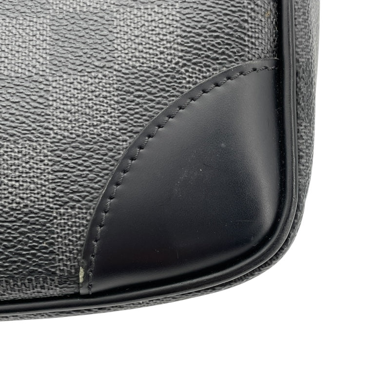 ルイ・ヴィトン LOUIS VUITTON ポルト ドキュマン・ヴォワイヤージュGM N41123 ブラック　シルバー金具 ダミエ・グラフィット メンズ ブリーフケース