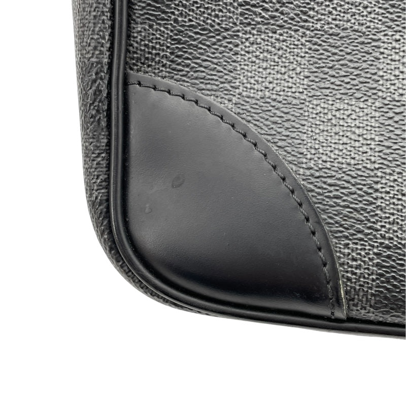 ルイ・ヴィトン LOUIS VUITTON ポルト ドキュマン・ヴォワイヤージュGM N41123 ブラック　シルバー金具 ダミエ・グラフィット メンズ ブリーフケース