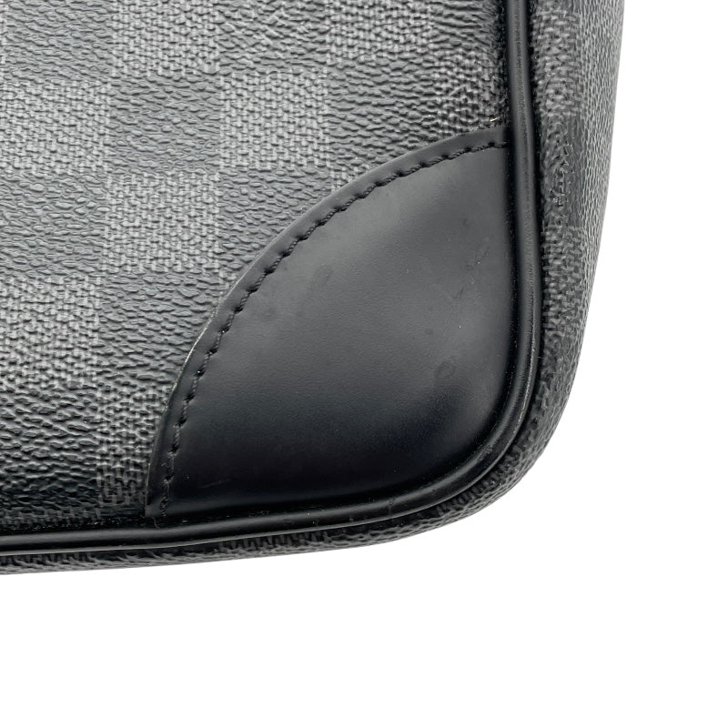 ルイ・ヴィトン LOUIS VUITTON ポルト ドキュマン・ヴォワイヤージュGM N41123 ブラック　シルバー金具 ダミエ・グラフィット メンズ ブリーフケース