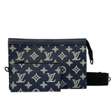 ルイ・ヴィトン LOUIS VUITTON ガストンウェアラブルウォレット M83384 ネイビー モノグラム・シャドウ メンズ ショルダーバッグ