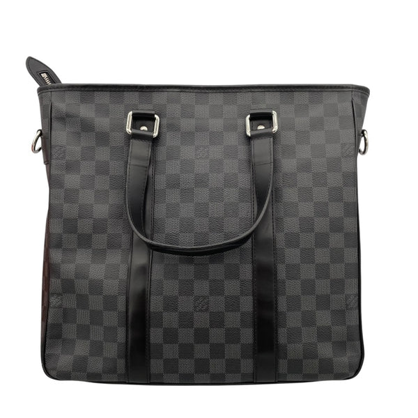 ルイ・ヴィトン LOUIS VUITTON タダオPM N41259 ブラック　シルバー金具 ダミエ・グラフィット メンズ ショルダーバッグ