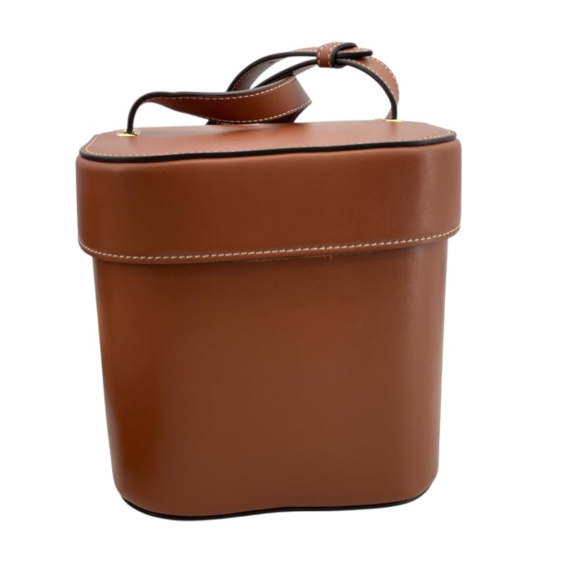 セリーヌ CELINE キュイルトリオンフ BOX ショルダー ブラウン レザー