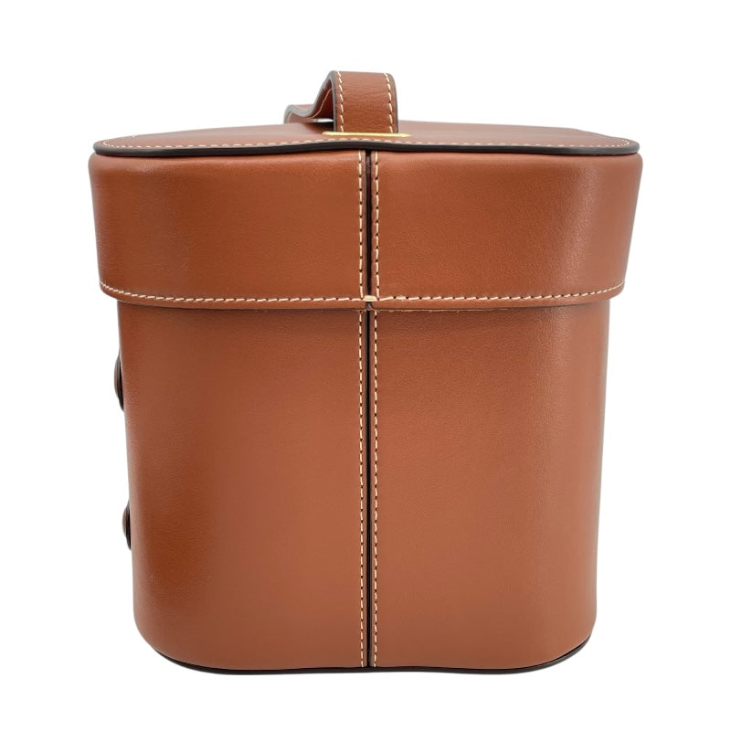 セリーヌ CELINE キュイルトリオンフ BOX ショルダー ブラウン レザー レディース ショルダーバッグ