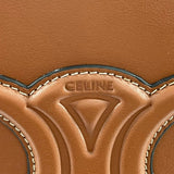 セリーヌ CELINE キュイルトリオンフ BOX ショルダー ブラウン レザー レディース ショルダーバッグ