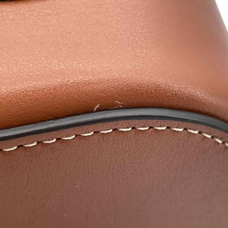 セリーヌ CELINE キュイルトリオンフ BOX ショルダー ブラウン レザー レディース ショルダーバッグ