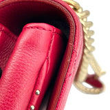シャネル CHANEL マトラッセ 2WAY チェーンショルダー 24番台 レッド SV金具 キャビアスキン レディース ショルダーバッグ