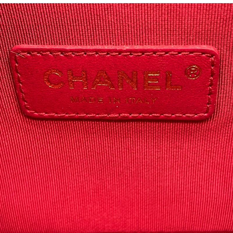 シャネル CHANEL マトラッセ 2WAY チェーンショルダー 24番台 レッド SV金具 キャビアスキン レディース ショルダーバッグ