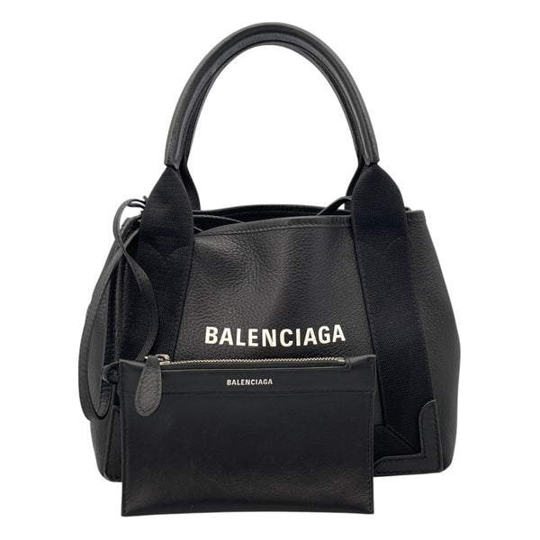 バレンシアガ BALENCIAGA ネイビーカバ スXS 390346 ブラック レザー レディース ショルダーバッグ