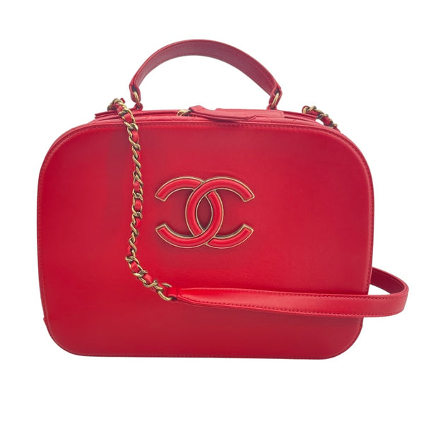 シャネル CHANEL ココマーク2WAY チェーンショルダー A93463 23番台 レッド GD金具 カーフ レディース ショルダーバッグ