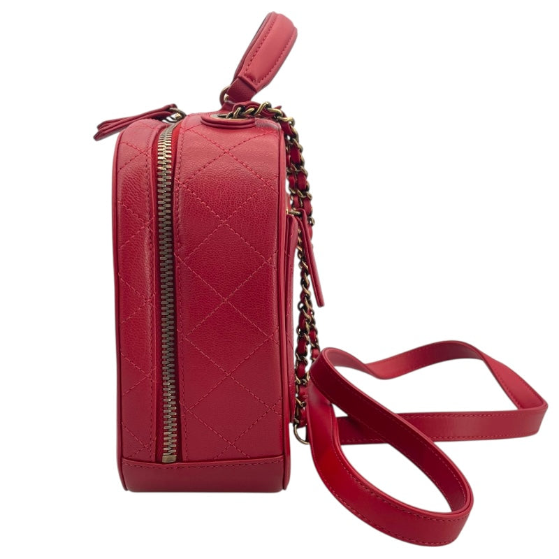 シャネル CHANEL ココマーク2WAY チェーンショルダー A93463 23番台 レッド GD金具 カーフ レディース ショルダーバッグ