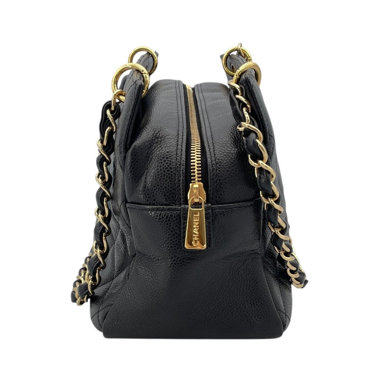 シャネル CHANEL PTT チェーントート A18004 11番台 ブラック GD金具 キャビアスキン レディース トートバッグ