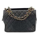 シャネル CHANEL PTT チェーントート A18004 11番台 ブラック GD金具 キャビアスキン レディース トートバッグ