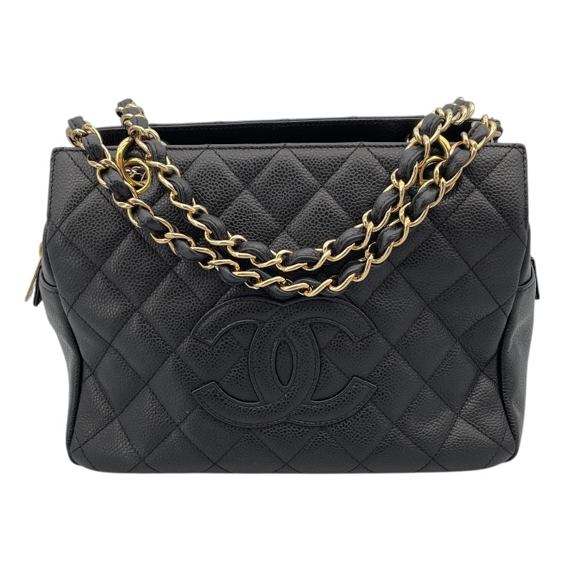 シャネル CHANEL PTT チェーントート A18004 11番台 ブラック GD金具 キャビアスキン レディース トートバッグ