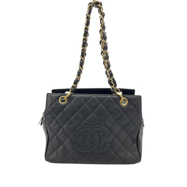 シャネル CHANEL PTT チェーントート A18004 11番台 ブラック GD金具 キャビアスキン レディース トートバッグ