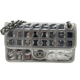 シャネル CHANEL アイスキューブ チェーンショルダー シルバー SV金具 ビニール レディース ショルダーバッグ