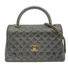 シャネル CHANEL ココハンドル29 A92991 28番台 シルバー GD金具 キャビアスキン レディース ショルダーバッグ