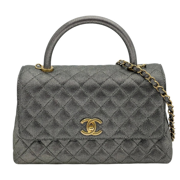 【リユース】CHANEL ショルダーバッグ ココハンドル A92991 シャネル CHANEL ココハンドル29 A92991 ブラック・シルバー金具