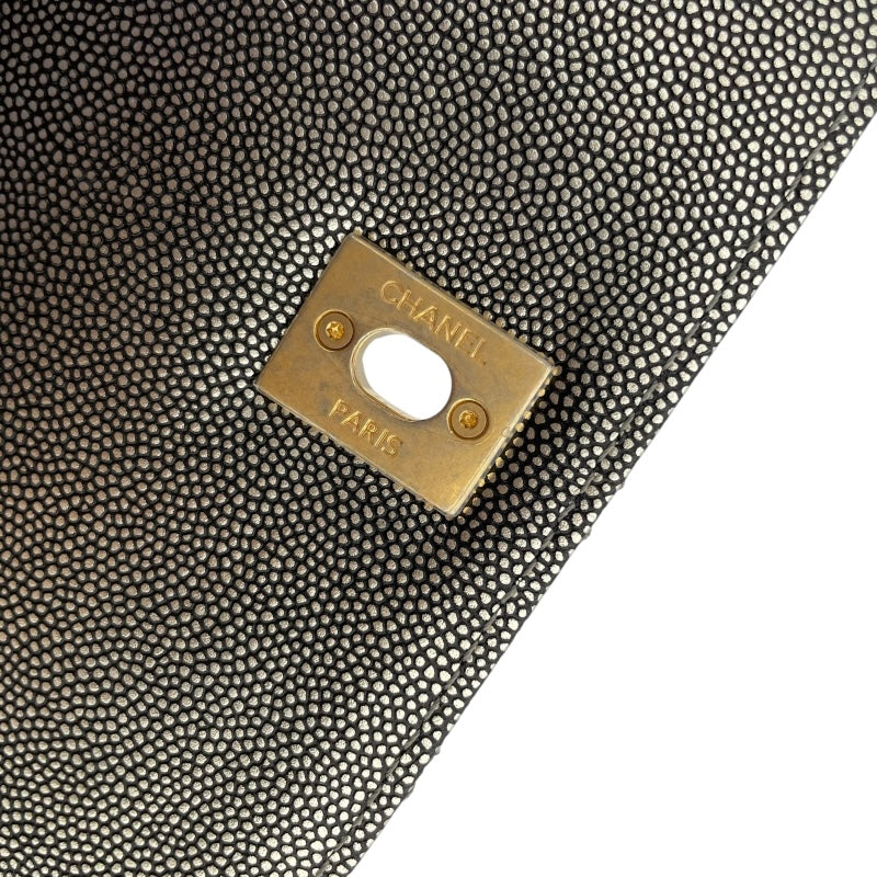 シャネル CHANEL ココハンドル29 A92991 28番台 シルバー GD金具 キャビアスキン レディース ショルダーバッグ