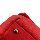 シャネル CHANEL ココハンドル29 Vステッチ A92991 28番台 レッド シルバー金具 キャビアスキン レディース ショルダーバッグ