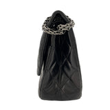 シャネル CHANEL 2.55ラージフラップバッグ A37587 13番台 ブラック シルバー金具 ラムスキン レディース ショルダーバッグ