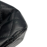 シャネル CHANEL 2.55ラージフラップバッグ A37587 13番台 ブラック シルバー金具 ラムスキン レディース ショルダーバッグ