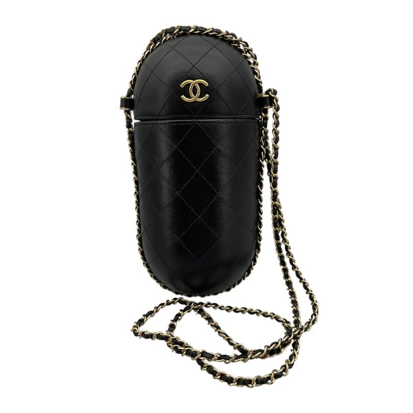 シャネル CHANEL マトラッセサングラス ショルダー 2番台 ブラック GD金具 カーフ レディース その他小物