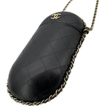 シャネル CHANEL マトラッセサングラス ショルダー 2番台 ブラック GD金具 カーフ レディース その他小物
