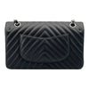 シャネル CHANEL Vステッチ チェーン ショルダー A01166 30番台 ブラック　シルバー金具 ラムスキン レディース ショルダーバッグ