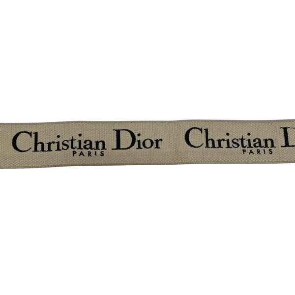 クリスチャン・ディオール Christian Dior ロゴショルダーストラップ ネイビー キャンバス/レザー レディース ショルダーストラップ