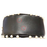 シャネル CHANEL ミニラウンドチェーン ブラック/ゴールド金具 ラム･フェイクパール レディース ショルダーバッグ