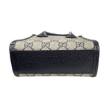 グッチ GUCCI インターロッキングG ミニトート 671623 ネイビー GGスプリーム レディース ショルダーバッグ