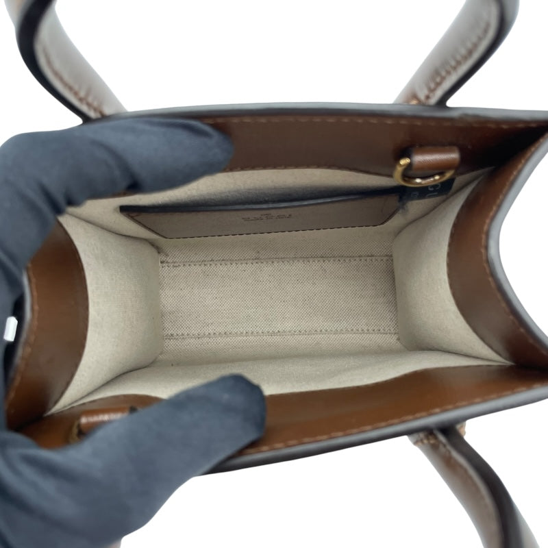 グッチ GUCCI インターロッキングG ミニトート 611623 ブラウン GGスプリーム レディース ショルダーバッグ