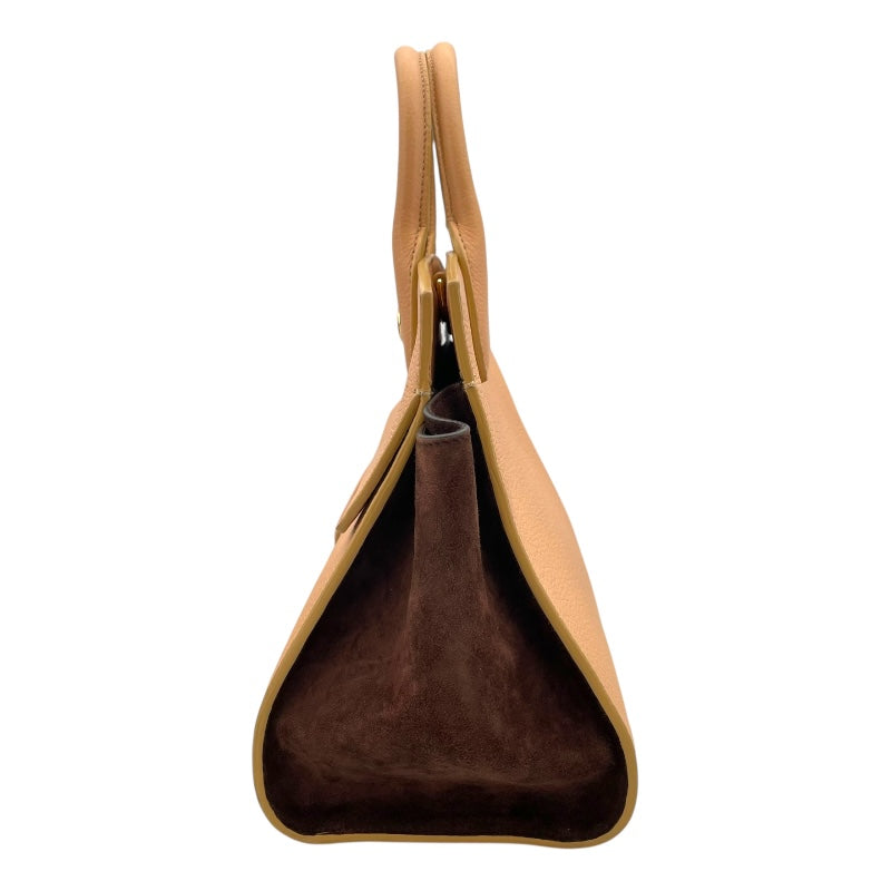 サルヴァトーレ・フェラガモ Salvatore Ferragamo スタジオ2WAYバッグ ベージュ×ブラウン レザー レディース ショルダーバッグ