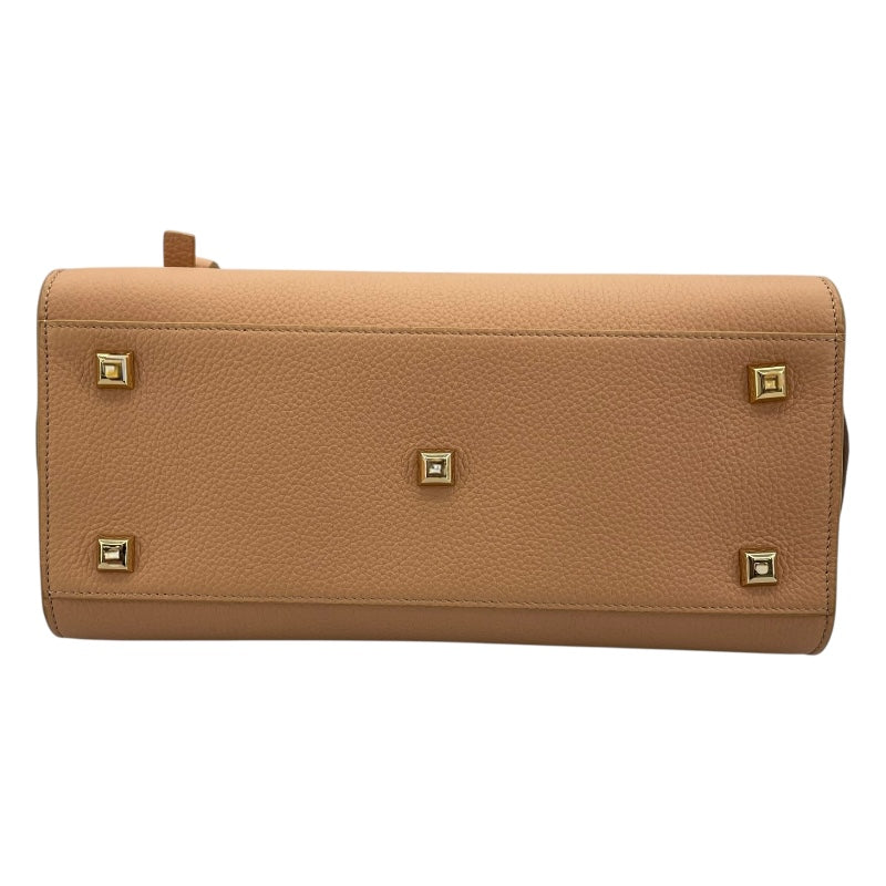 サルヴァトーレ・フェラガモ Salvatore Ferragamo スタジオ2WAYバッグ ベージュ×ブラウン レザー レディース ショルダーバッグ