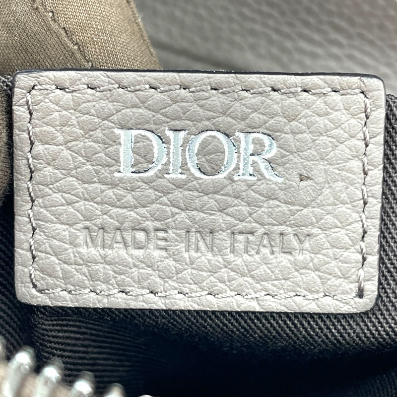 クリスチャン・ディオール Christian Dior オブリーク サドルバッグ 00-BO-0252 グレー×ベージュ オブリーク レディース ショルダーバッグ