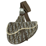 クリスチャン・ディオール Christian Dior オブリーク サドルバッグ 00-BO-0252 グレー×ベージュ オブリーク レディース ショルダーバッグ