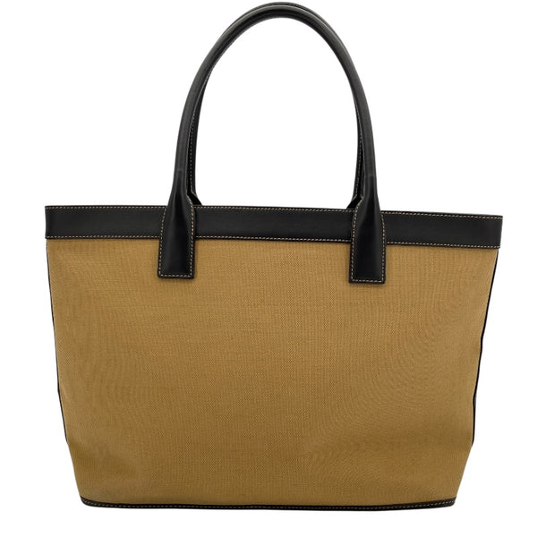 ベルルッティ Berluti フォーエバーロッジトート ベージュxブラック キャンバス/レザー メンズ トートバッグ