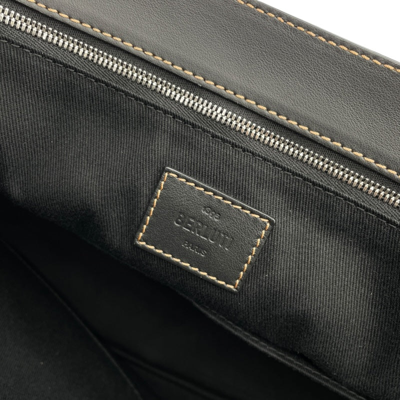 ベルルッティ Berluti フォーエバーロッジトート ベージュxブラック キャンバス/レザー メンズ トートバッグ