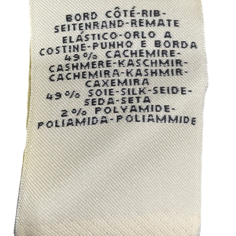 エルメス HERMES シルク切替半袖ニットシャツ カシミヤ レディース 半袖Ｔシャツ