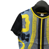 エルメス HERMES シルク切替半袖ニットシャツ カシミヤ レディース 半袖Ｔシャツ