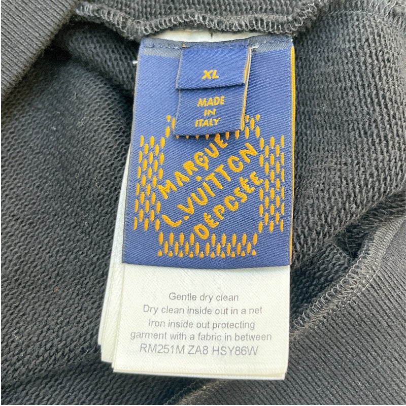 ルイ・ヴィトン LOUIS VUITTON エンベリッシュッドシグネチャーパッチスウェットシャツ　25SS HSY86W ブラック コットン メンズ 長袖シャツ