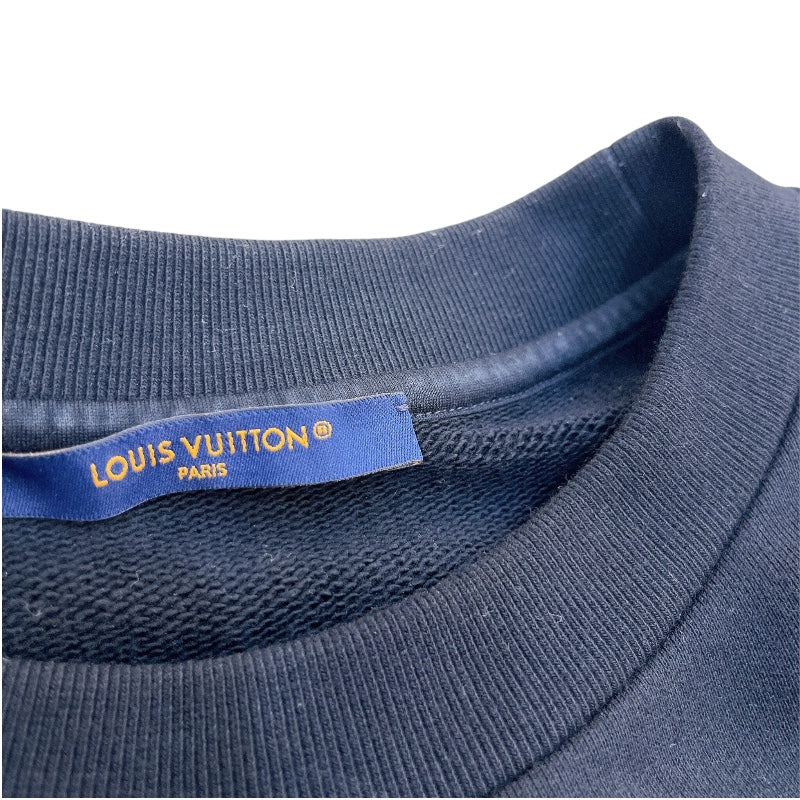 ルイ・ヴィトン LOUIS VUITTON エンベリッシュッドシグネチャーパッチスウェットシャツ　25SS HSY86W ブラック コットン メンズ 長袖シャツ