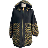 ルイ・ヴィトン LOUIS VUITTON モノグラムフーデッドニットブルゾン FQKC07 ブラック シルク レディース ブルゾン