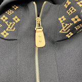 ルイ・ヴィトン LOUIS VUITTON モノグラムフーデッドニットブルゾン FQKC07 ブラック シルク レディース ブルゾン