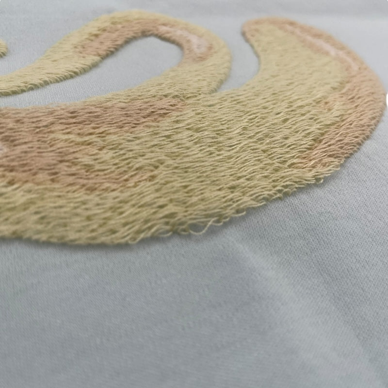 ランバン LANVIN デザイン刺繡Tシャツ ブルー コットン メンズ 半袖Ｔシャツ