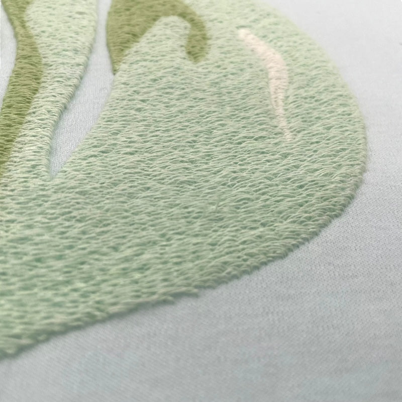 ランバン LANVIN デザイン刺繡Tシャツ ブルー コットン メンズ 半袖Ｔシャツ